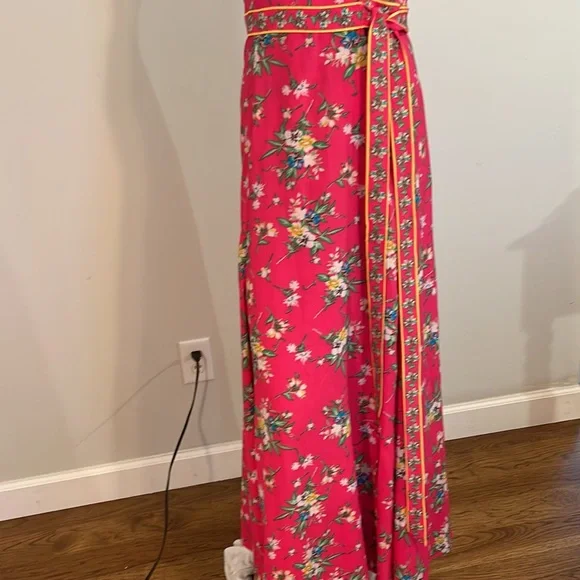 NWT New York & Company Women’s Sleeveless Maxi Wrap Around Floral Dress Size S - Picture 5 of 9